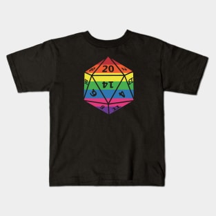 Tabletop RPG Dice LGBTQIA Gamer Kids T-Shirt